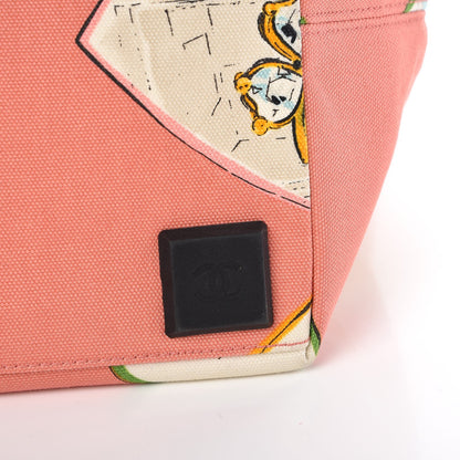 Chanel Canvas Coco Hearts Print Tote Multi 13 of 13