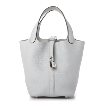 Hermes Taurillon Clemence Picotin Lock 18 PM Bleu Brume 1 of 12