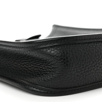 Hermes Taurillon Clemence Amazone Sangle Cavale Evelyne TPM Black Noisette 10 of 13