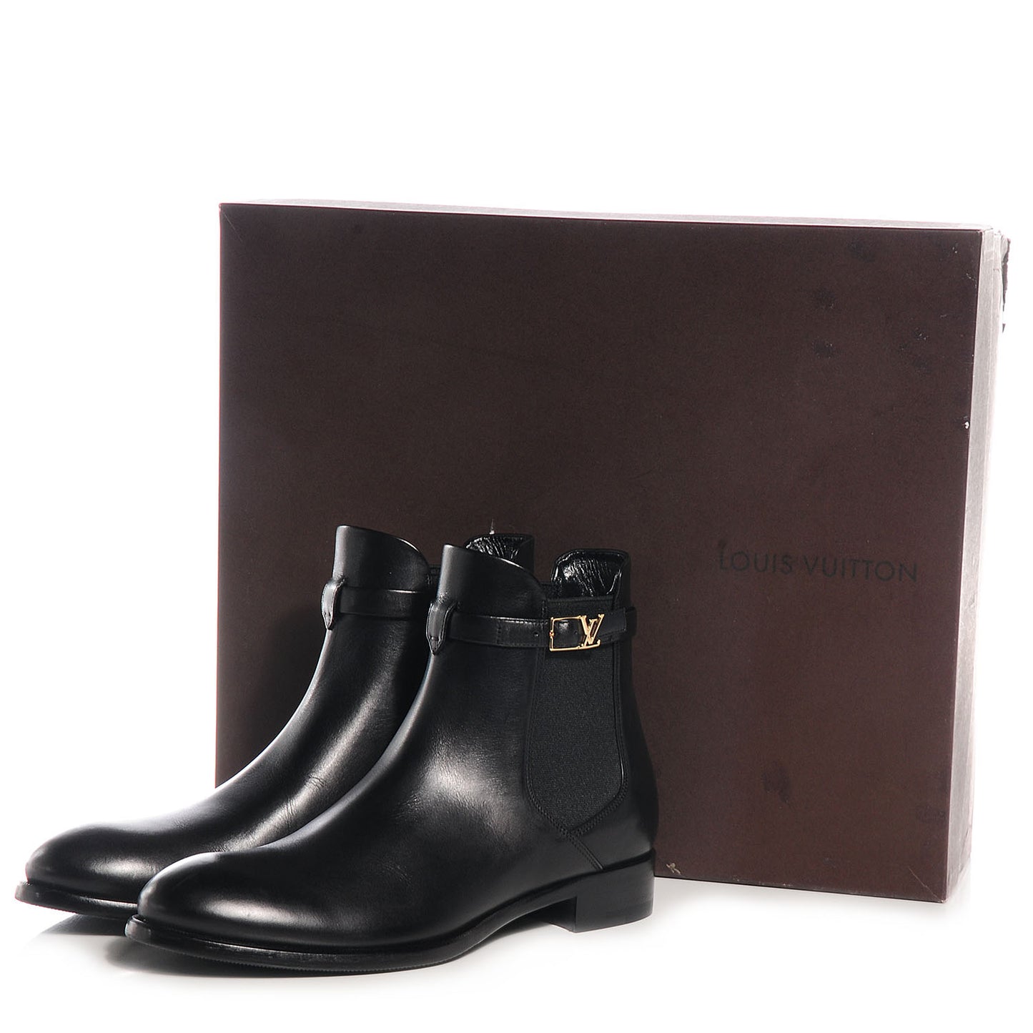 Leather Loyalty Flat Ankle Boots Black 37.5
