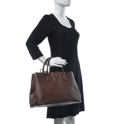 Prada Saffiano Lux Large Tote Cacao 2 of 8