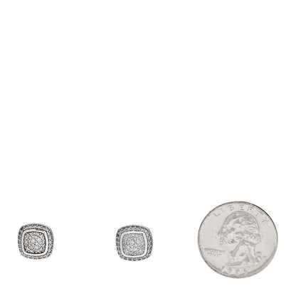 David Yurman Sterling Silver Diamond 7mm Pave Albion Earrings 2 of 4