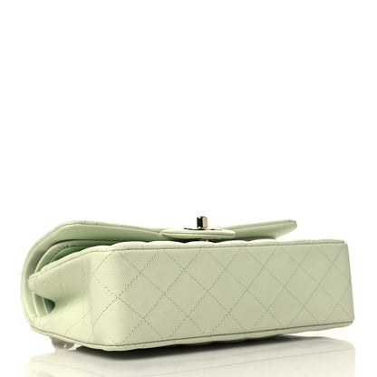 Chanel Caviar Quilted Small Double Flap Light Green 4 of 10