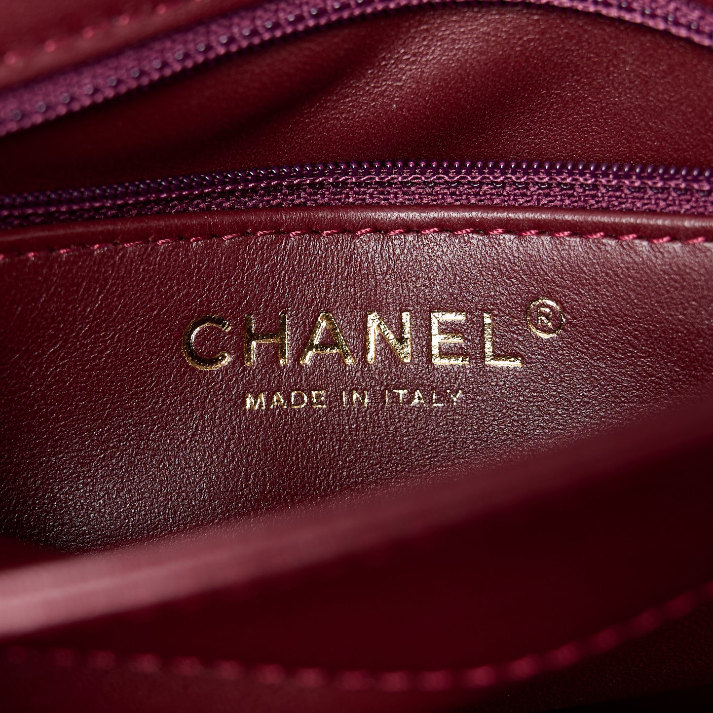 Calfskin Quilted Coco Lady Flap Burgundy