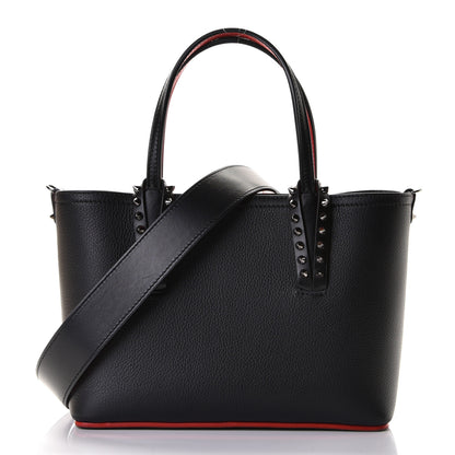 Christian Louboutin Calfskin Spikes Mini East West Cabata Tote Black 1 of 6