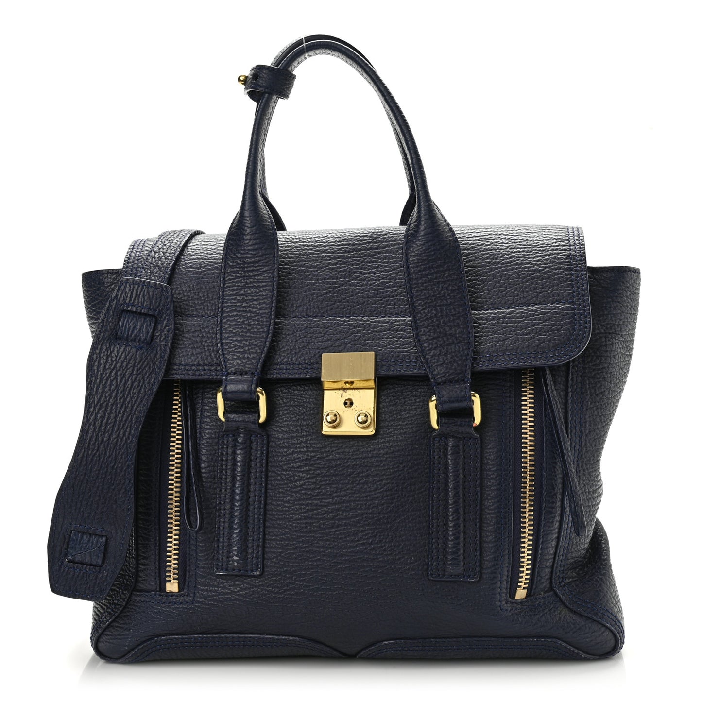 Textured Calfskin Medium Pashli Satchel Ink