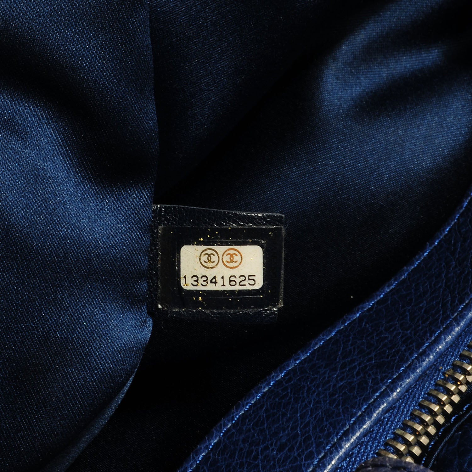 Chanel Glazed Calfskin XL On The Road Tote Dark Blue 7 of 7