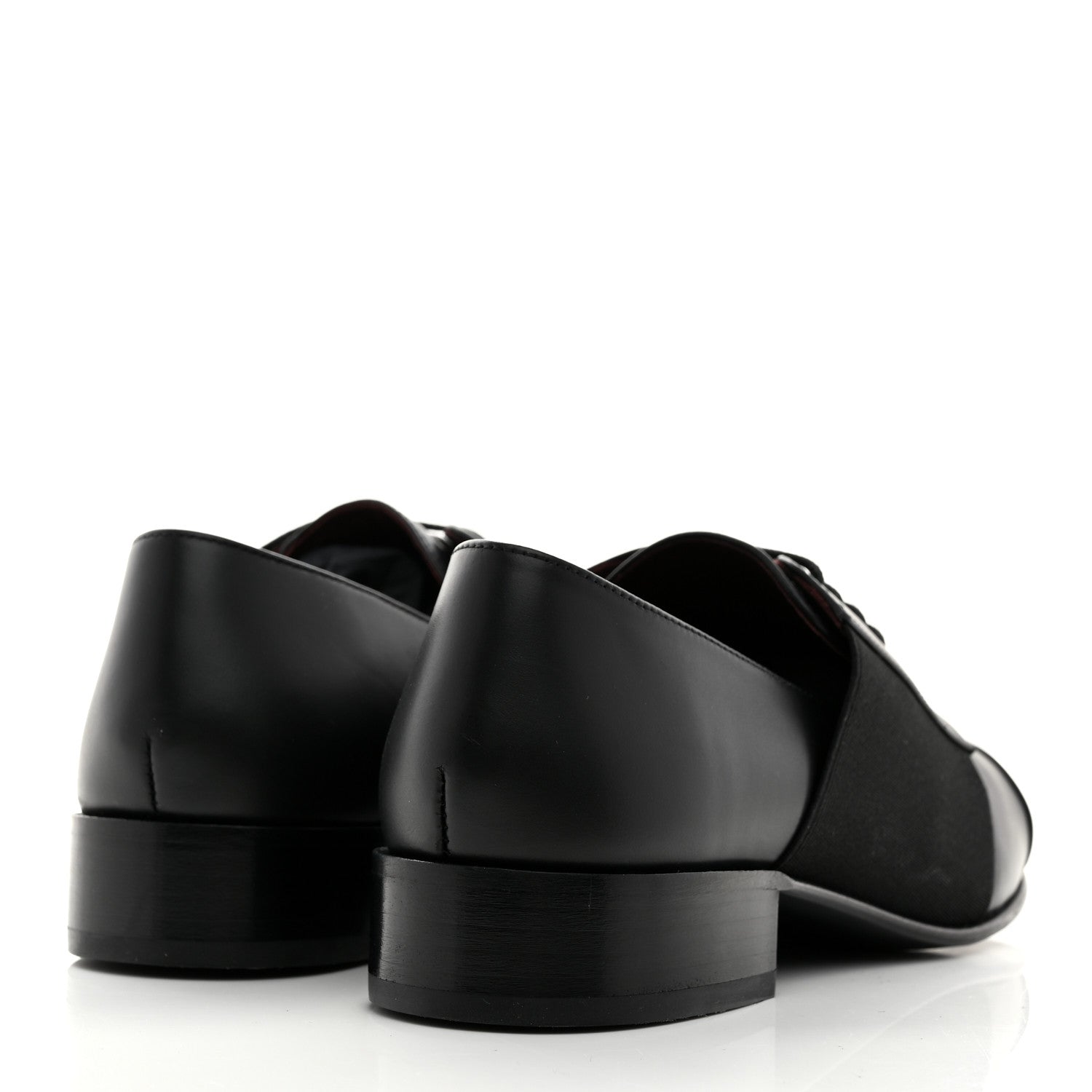 Chanel Calfskin Elastic Lace Up Cap Toe CC Loafers 36 Black 5 of 9