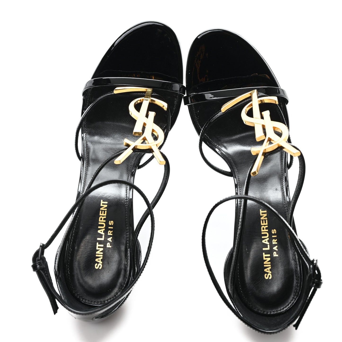 Patent Cassandra 100 Ankle Strap Sandals 40 Black