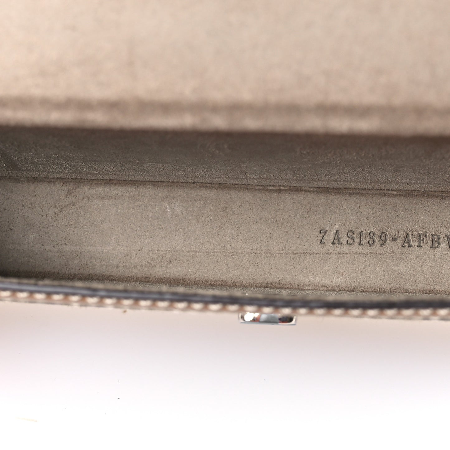 Recycled Fabric Jacquard Vitello King FF 1974 Baguette Soft Trunk Phone Pouch Tobacco Moro Sand