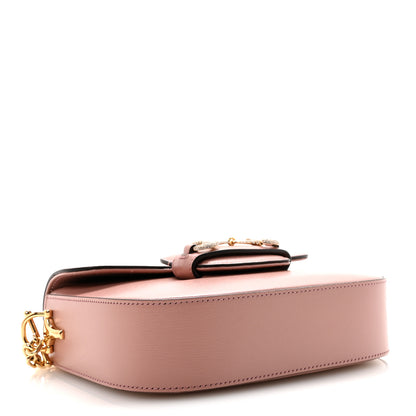 Gucci Azalea Calfskin Crystal GG Monogram Mini Horsebit 1955 Shoulder Bag Pink 4 of 10