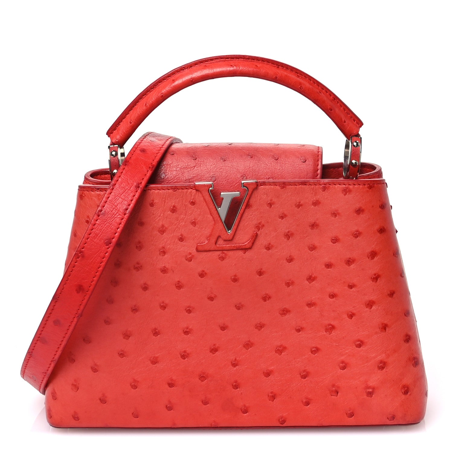 Louis Vuitton Ostrich Capucines BB Coquelicot 1 of 14