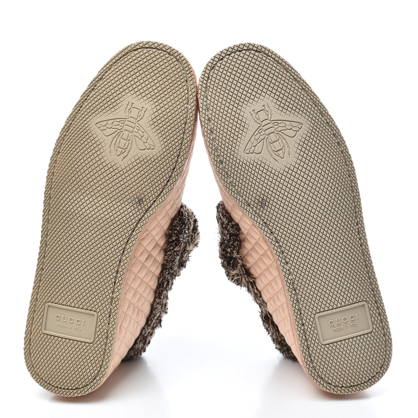 Satin Quilted Womens Fria Horsebit Loafers 36 Apricot Beige