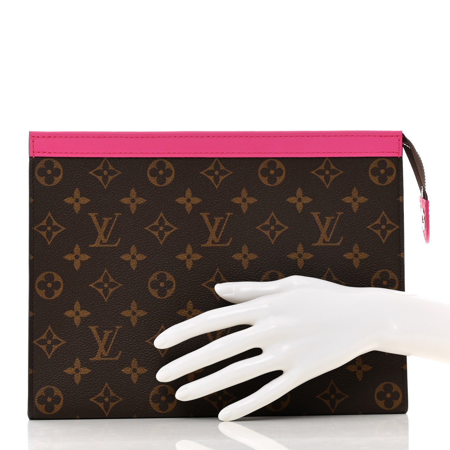 Louis Vuitton Monogram Macassar Pochette Voyage MM Fuchsia 2 of 7