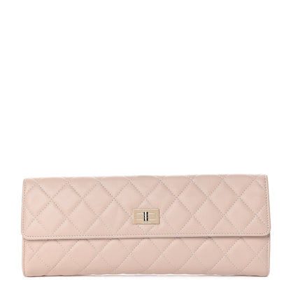 Chanel Lambskin Quilted Reissue Tri Fold Jewelry Case Light Beige 1 of 10