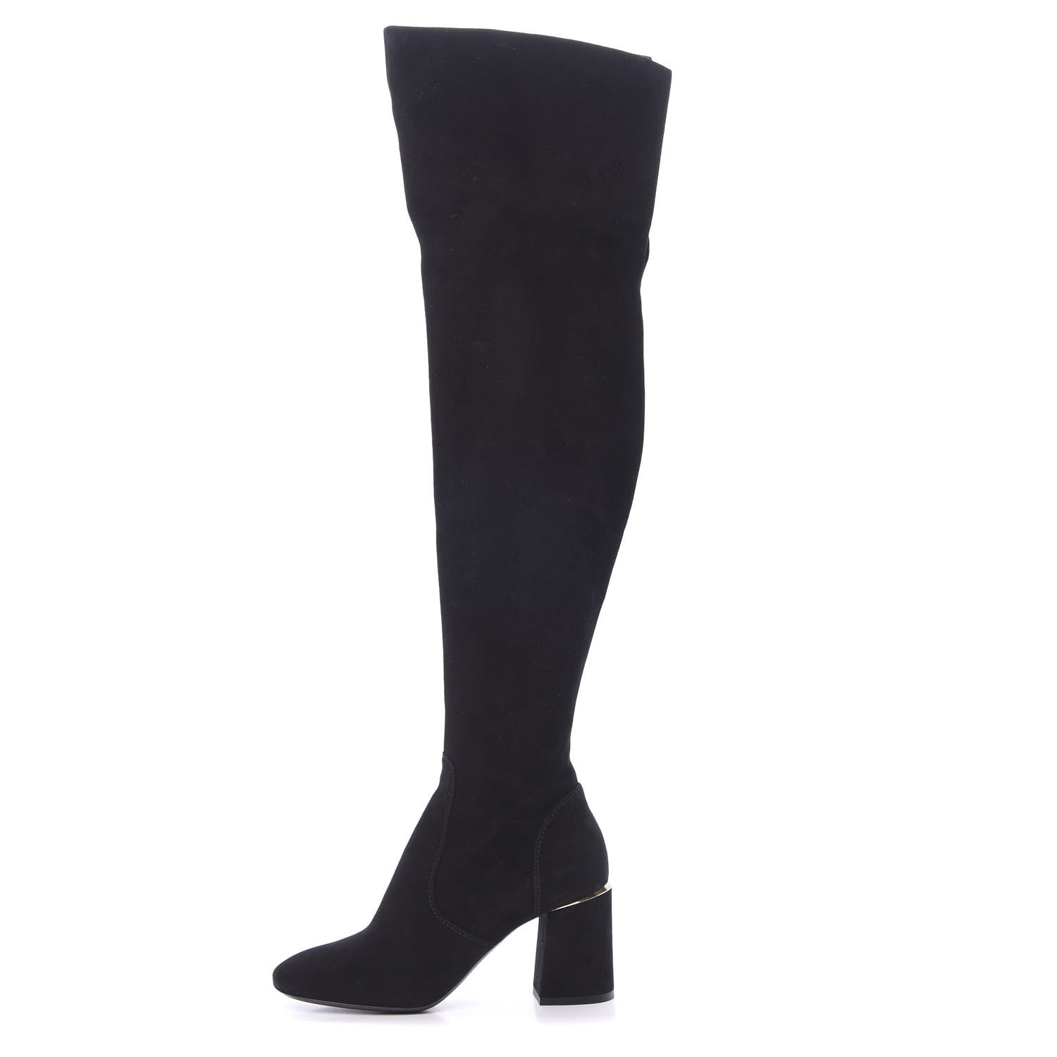 Louis Vuitton Suede Skyline Thigh High Boots 37.5 Black 1 of 9