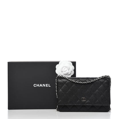 Chanel Caviar Quilted Wallet On Chain WOC Black 11 of 11