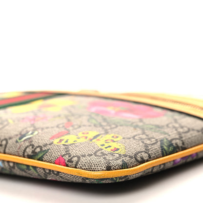 Gucci GG Supreme Monogram Flora Large Ophidia Pouch Clutch Beige Multicolor Crop 10 of 11