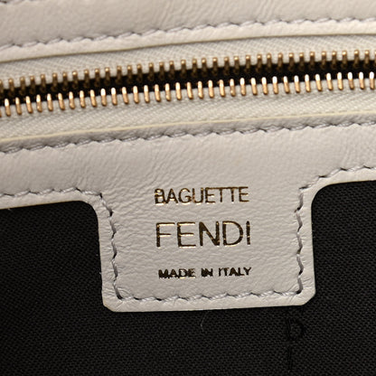 Fendi Nappa FF 1974 Embossed Baguette White 6 of 9