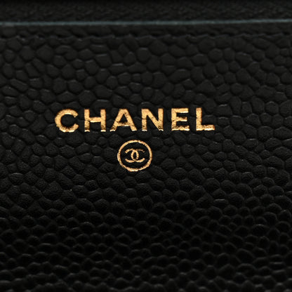 Chanel Caviar Quilted Wallet On Chain Black 6 of 11