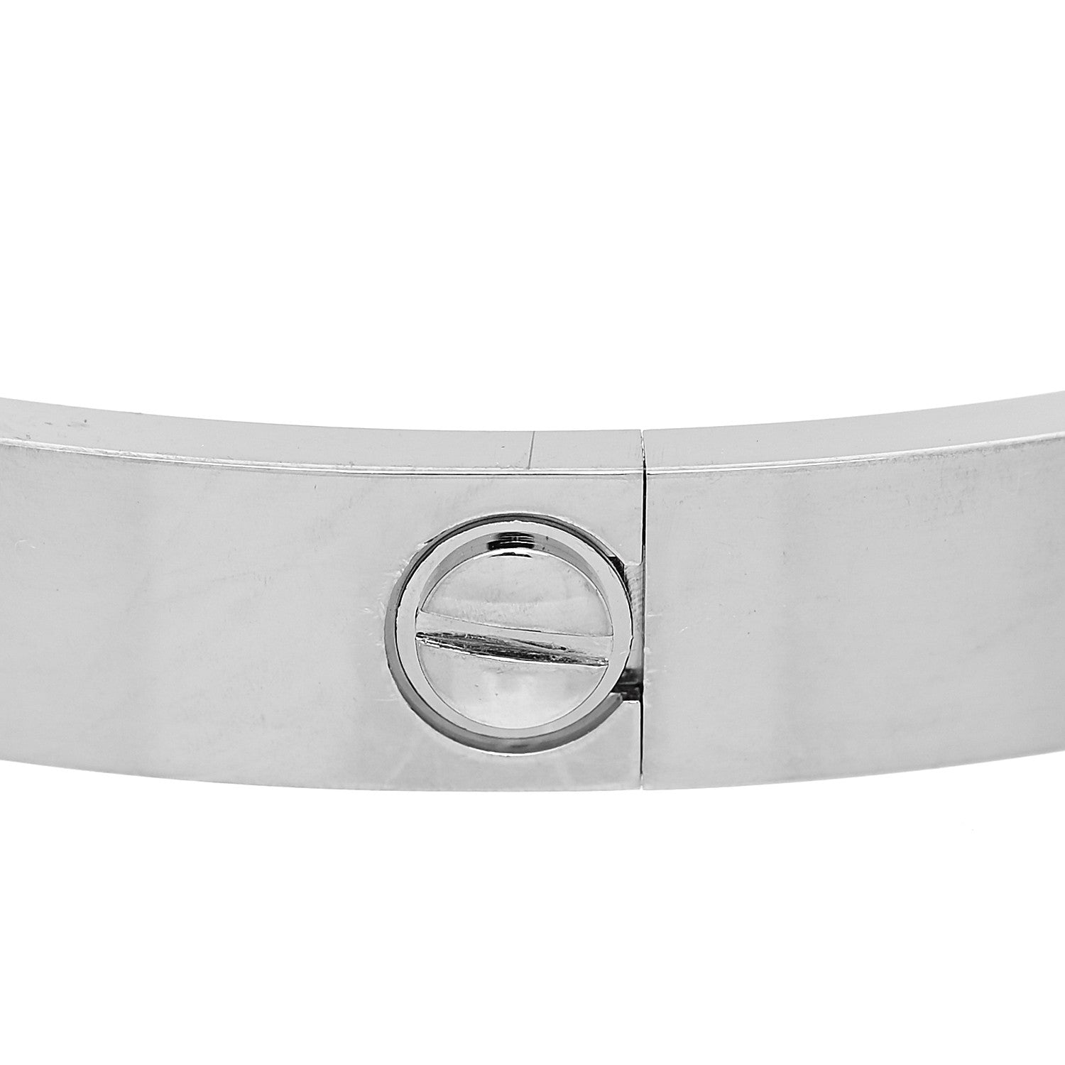 Cartier 18K White Gold LOVE Bracelet 19 5 of 10