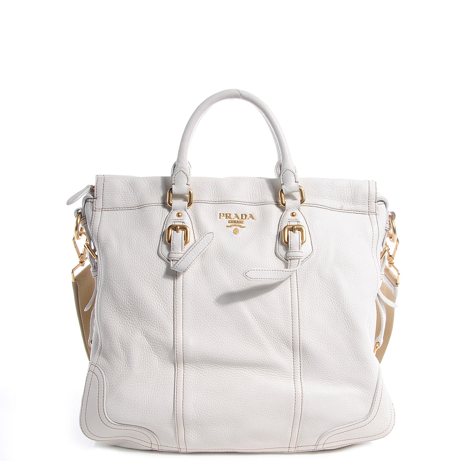 Prada Vitello Daino Tote Talco 1 of 10