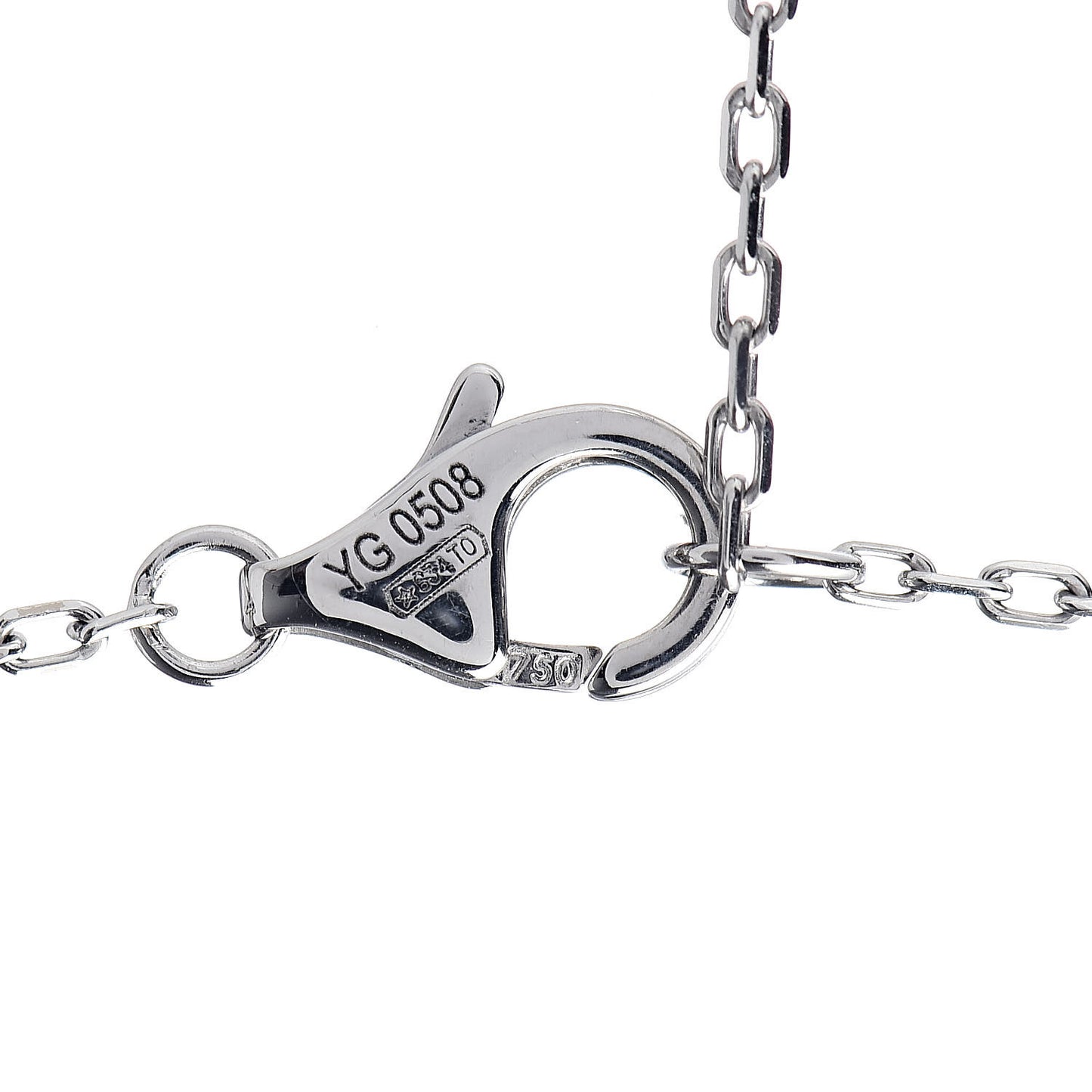 18K White Gold Diamond Juste Un Clou Paved Pendant Necklace