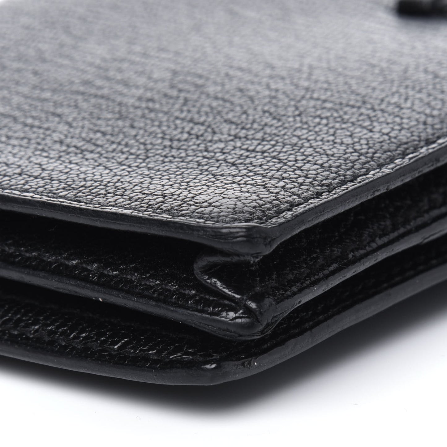 Chevre Mysore Bearn Gusset Wallet Black