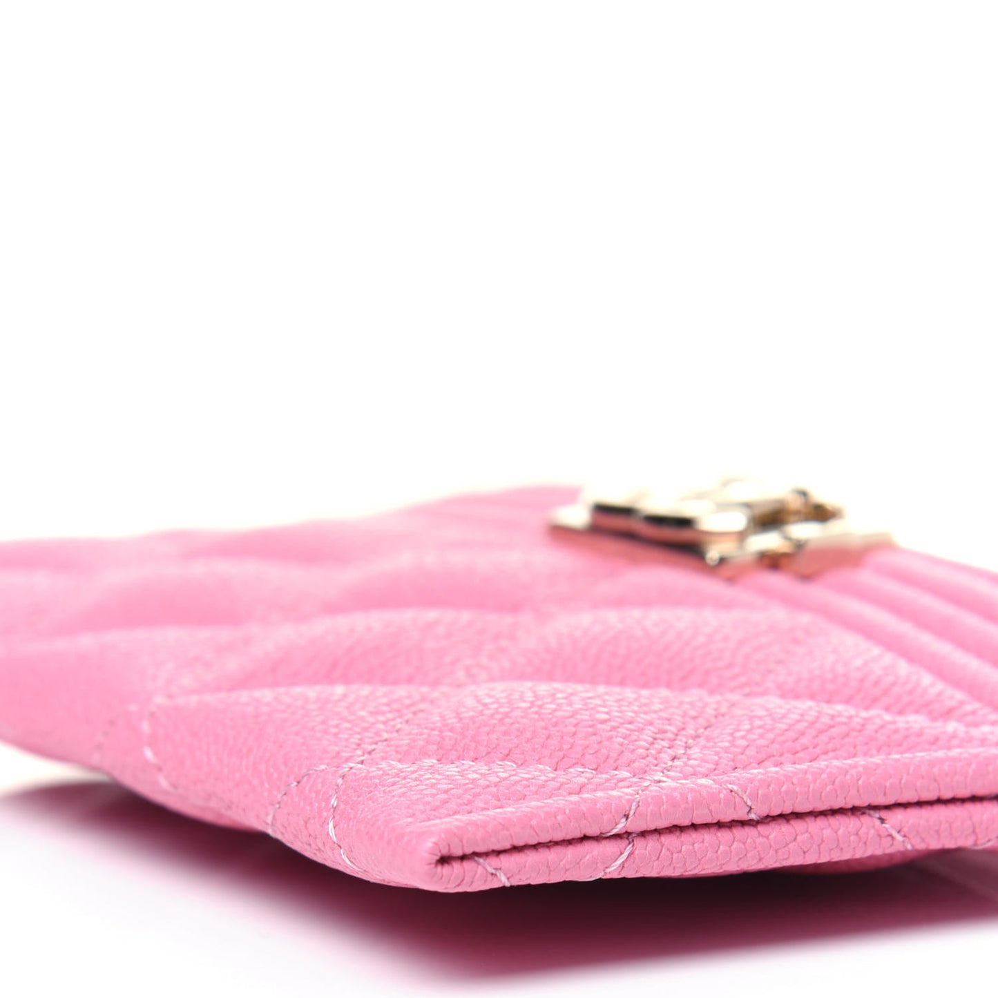 Caviar Quilted Boy Card Holder Pink