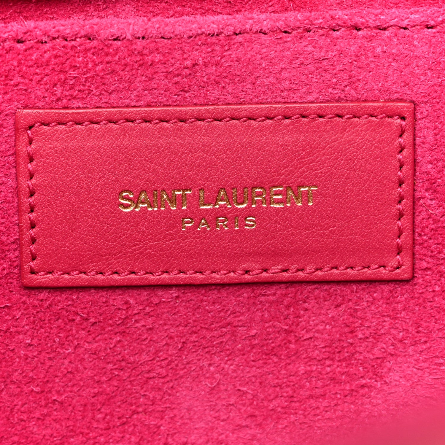 Saint Laurent Calfskin Classic Y Ligne Clutch Fuchsia 6 of 12