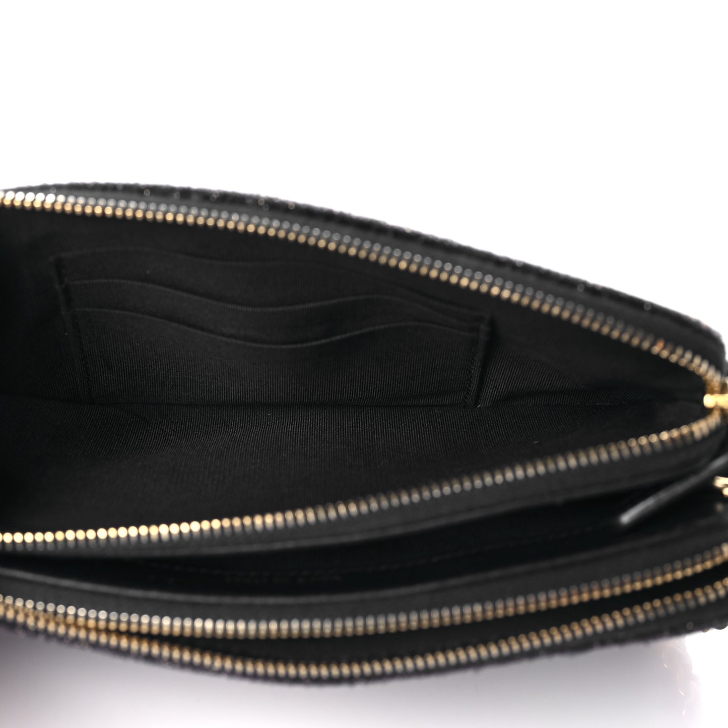 Canvas Small Deauville Clutch With Chain Black
