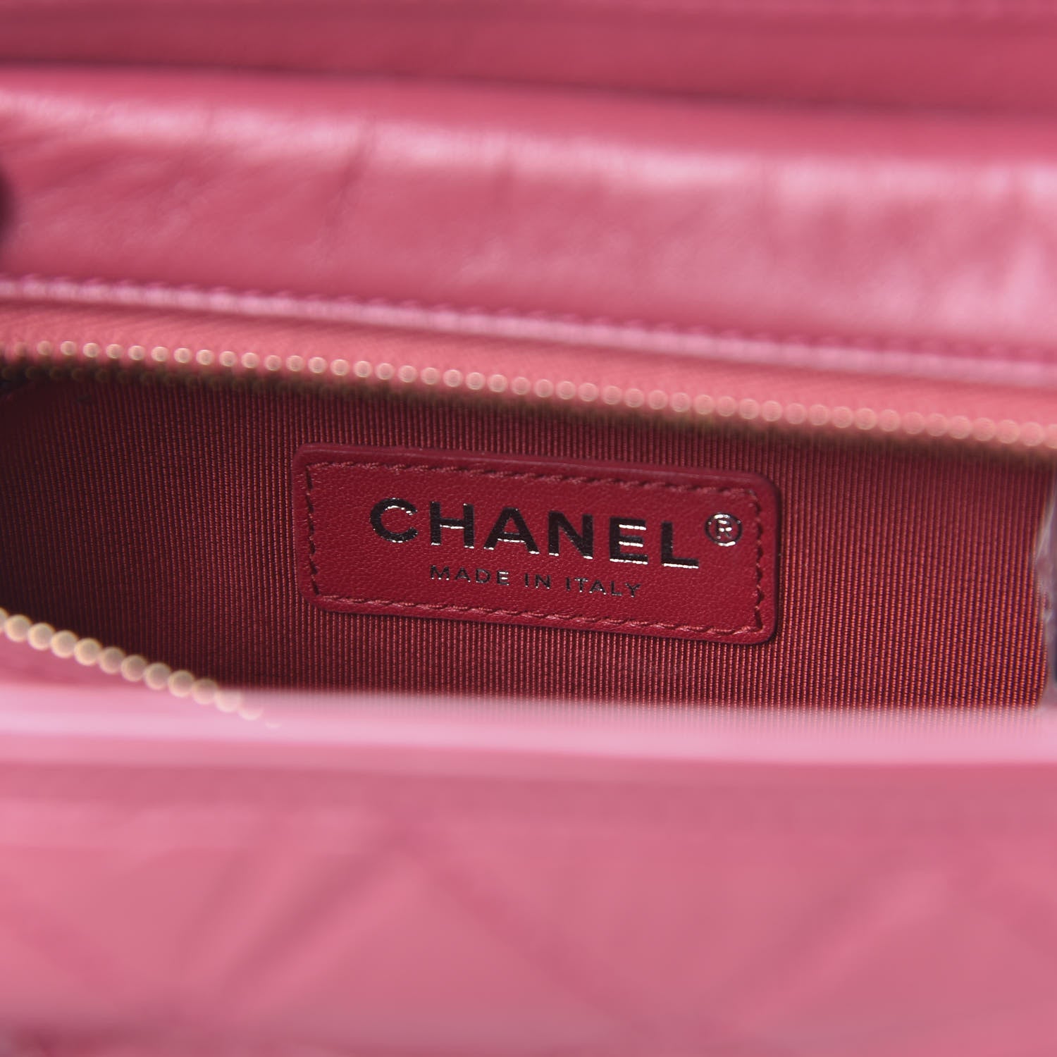 Chanel Aged Calfskin Quilted Small Gabrielle Hobo Dark Pink 8 of 10