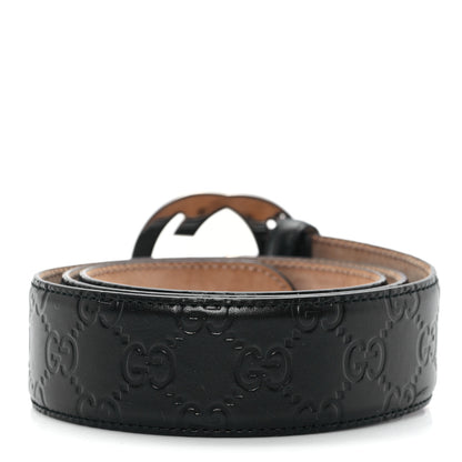 Gucci Guccissima Signature Interlocking G 40mm Belt 95 38 Black 2 of 4