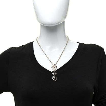 Chanel Metal CC Heart Coco In Love Drop Necklace Gold 2 of 6