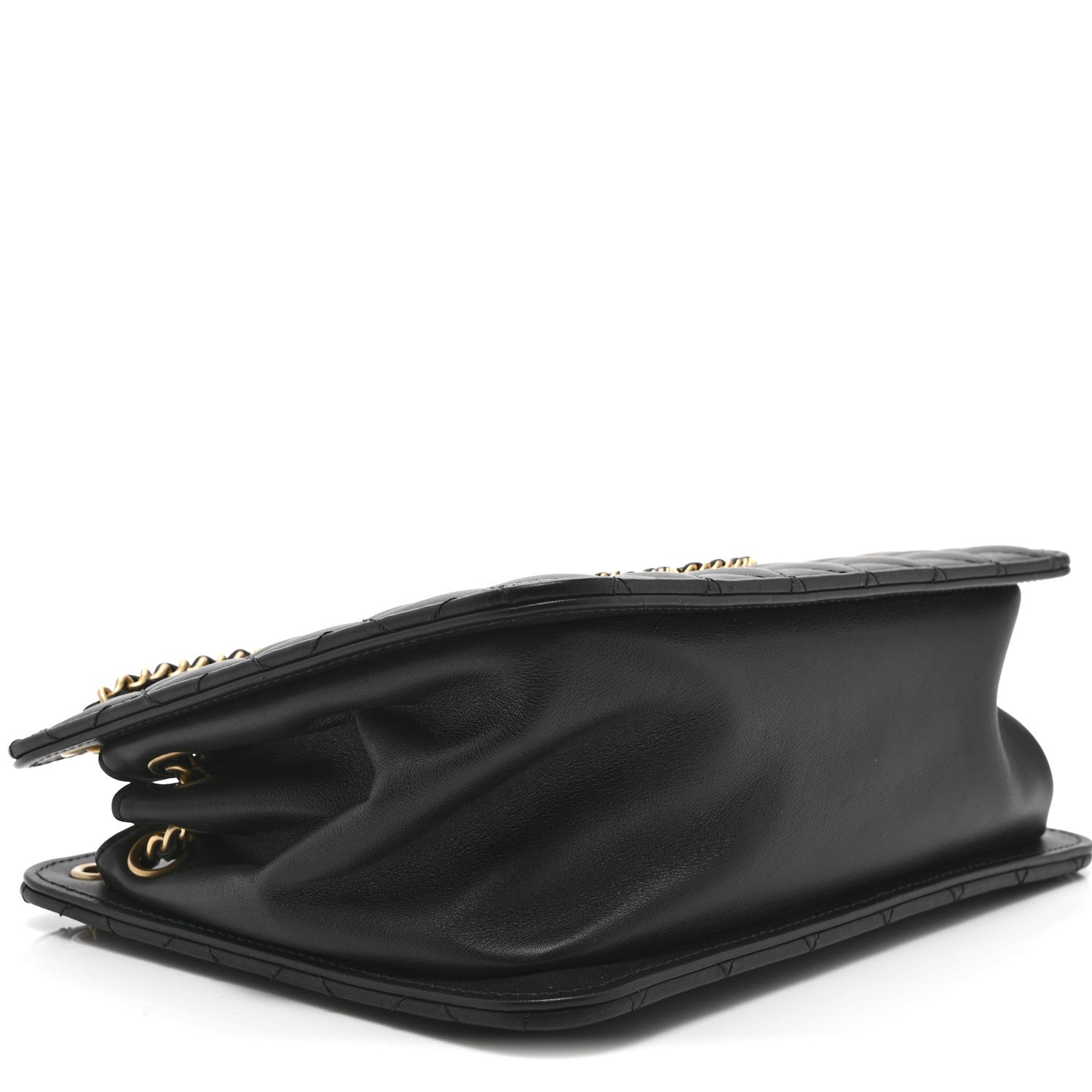 Chanel Calfskin Quilted CC Chain Accordion Tote Black 9 of 11