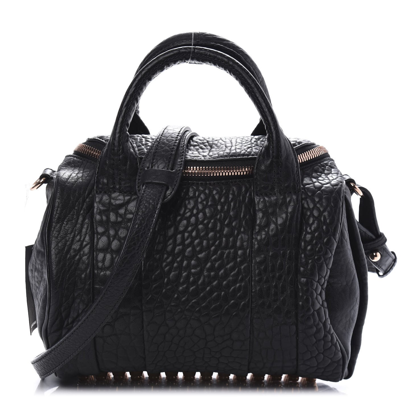 Pebbled Lambskin Rockie Black Rose Gold Hardware