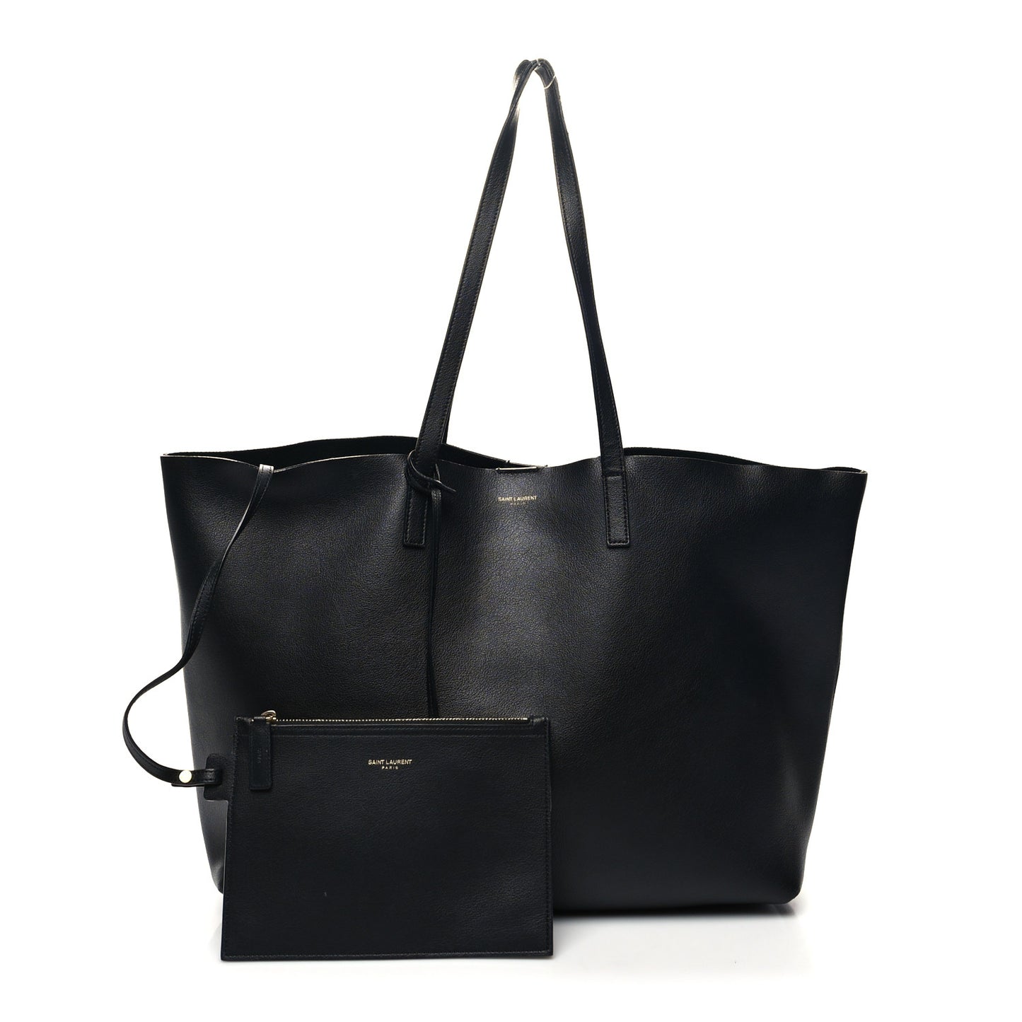 Calfskin Large Shopping Tote Black