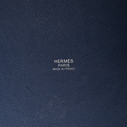 Hermes Epsom Tressage De Cuir Picotin Lock 22 MM Bleu Encre Brique Black 6 of 10