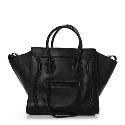 Celine Supple Calfskin Medium Phantom Luggage Black 1 of 12