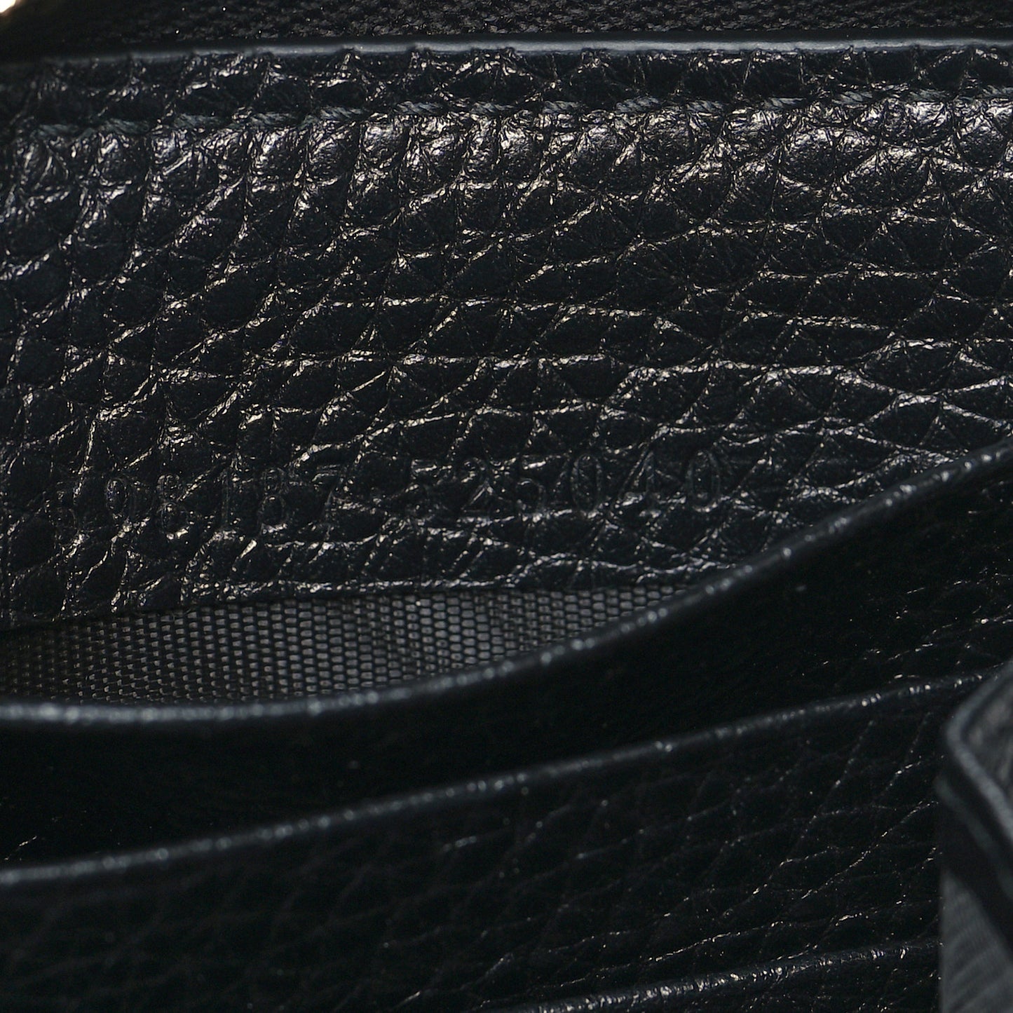 Pebbled Calfskin Soho Zip Around Wallet Black