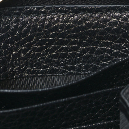 Gucci Pebbled Calfskin Soho Zip Around Wallet Black 7 of 8