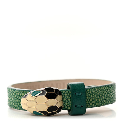 Bulgari Galuchat Serpenti Forever Bracelet Green 1 of 7