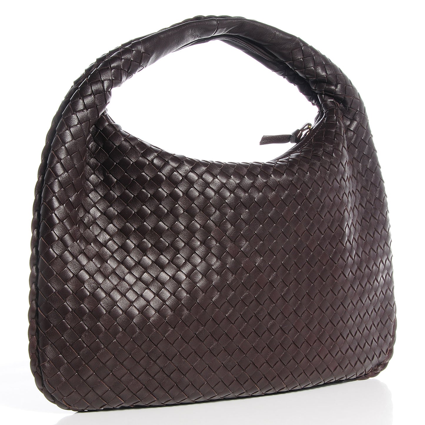Nappa Intrecciato Medium Veneta Hobo Ebano