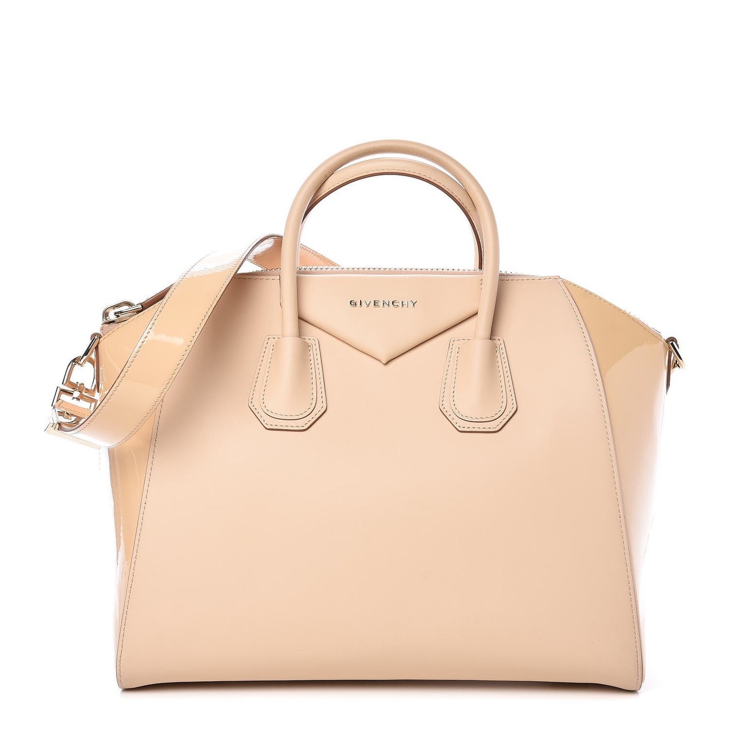 Calfskin Patent Medium Antigona Nude Pink