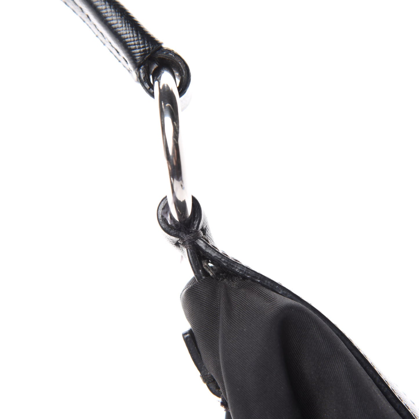 Tessuto Nylon Saffiano Hobo Black