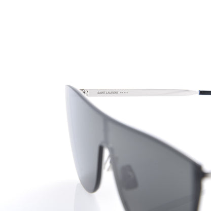 Saint Laurent SL1-B Mask Sunglasses Black Silver 6 of 7