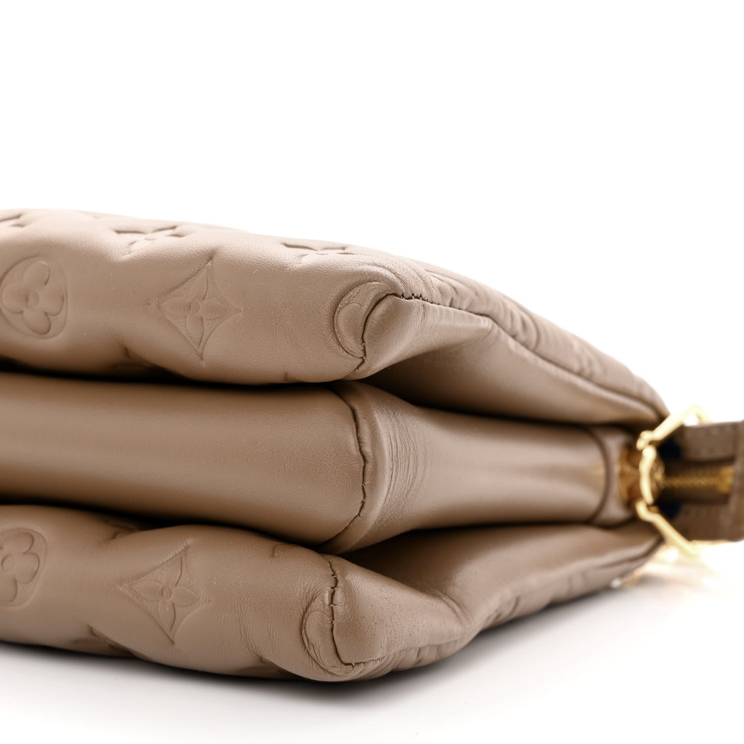 Louis Vuitton Lambskin Embossed Monogram Coussin PM Taupe 11 of 11