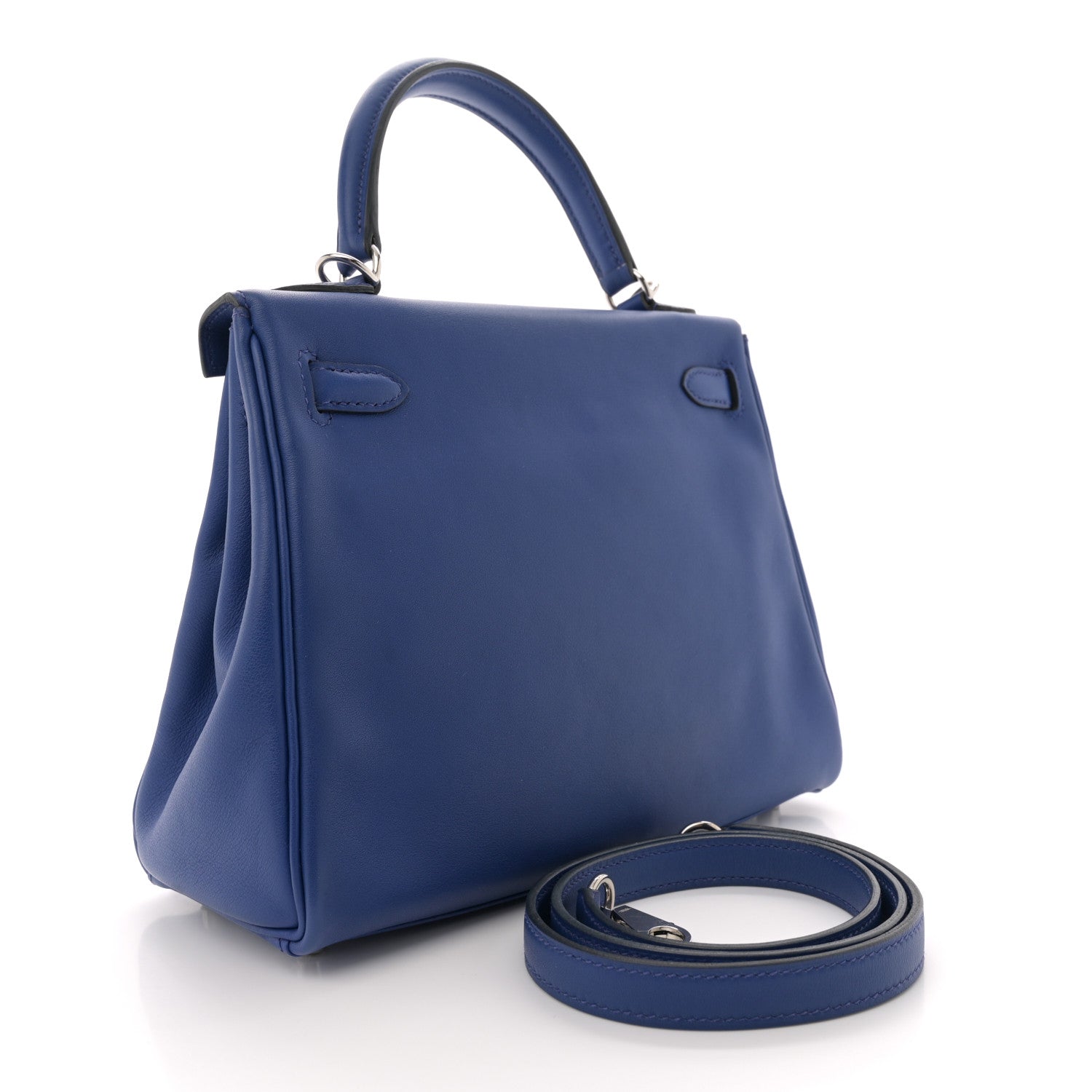 Hermes Swift Kelly Retourne 25 Bleu Electrique 3 of 12