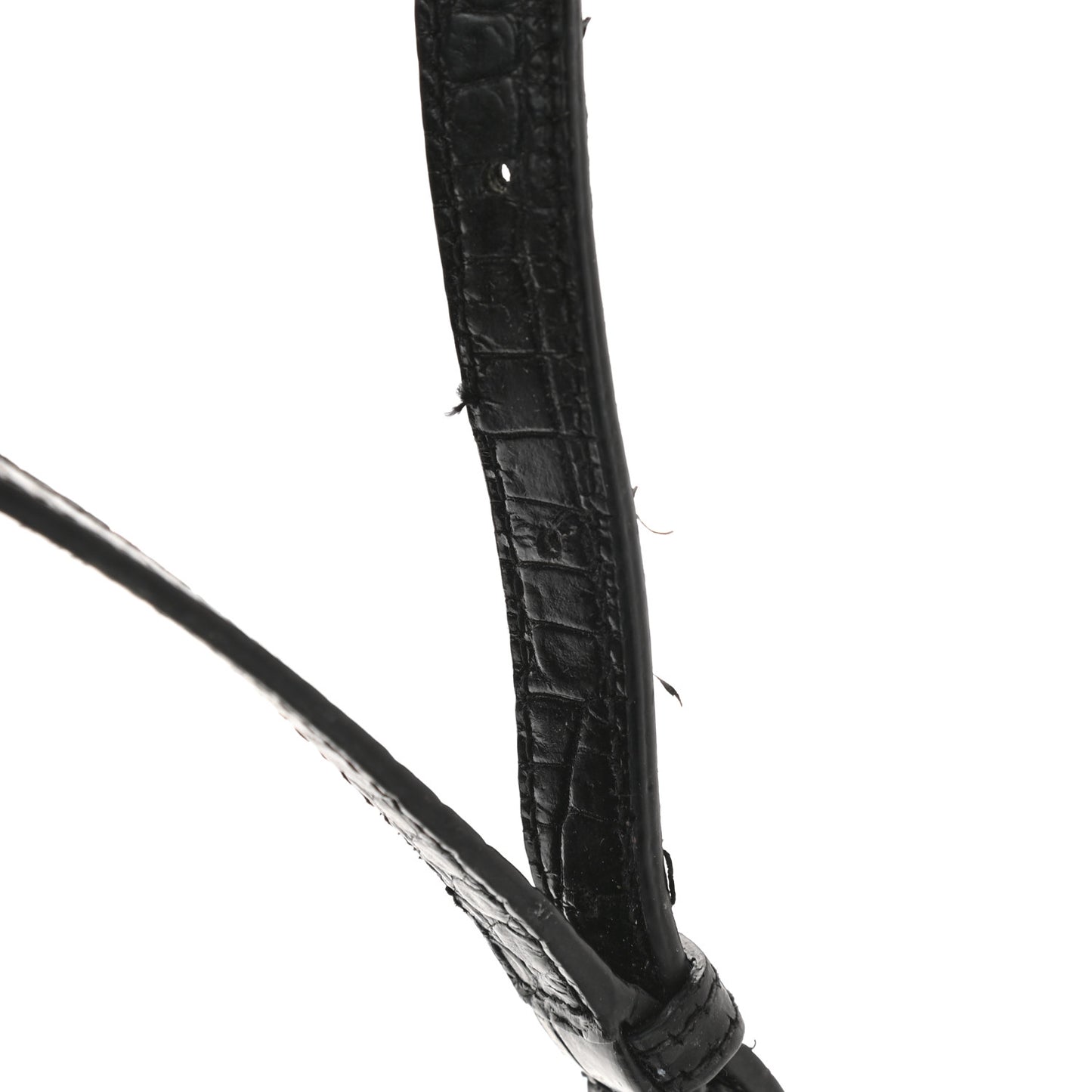 Calfskin Crocodile Embossed Baby Sac De Jour Black