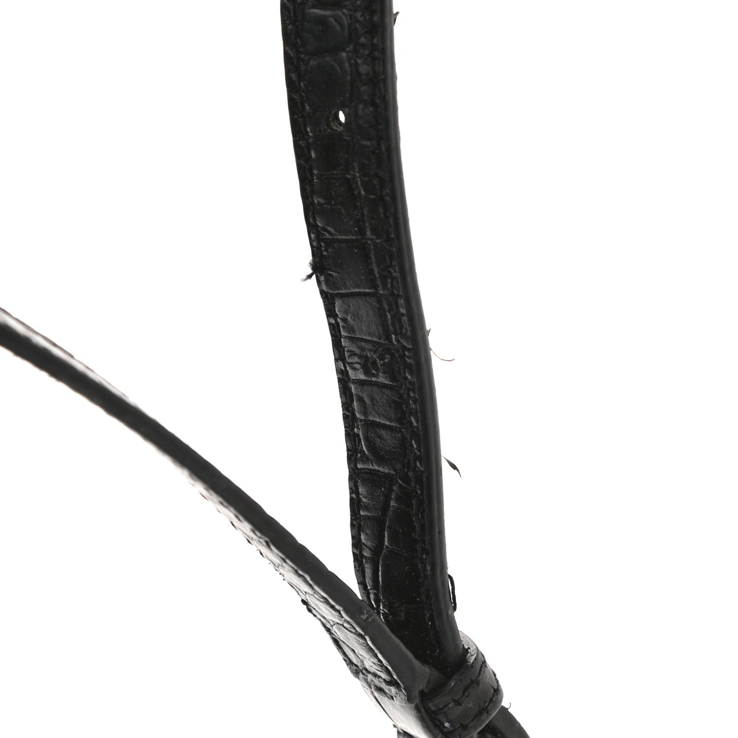 Saint Laurent Calfskin Crocodile Embossed Baby Sac De Jour Black 17 of 28